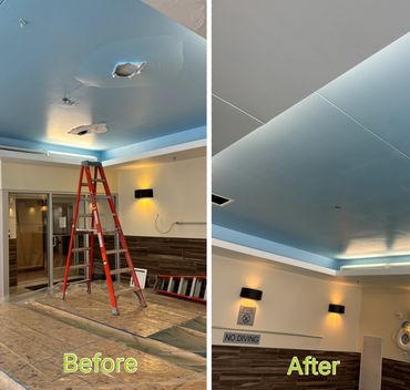 Ceiling Drywall Repair & Repaint