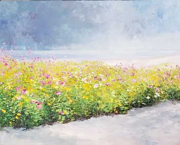 Wildflowers on Vacation - Oil 4' x 5'