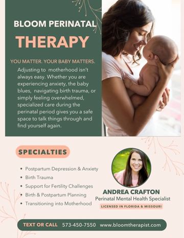 Therapy support for motherhood challenges including anxiety, birth trauma, and postpartum issues.