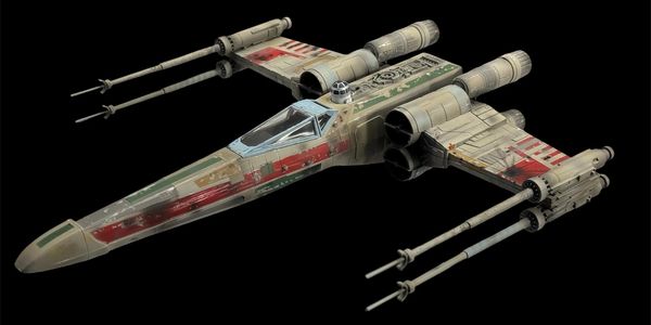Model of an X-wing starfighter from Star Wars.