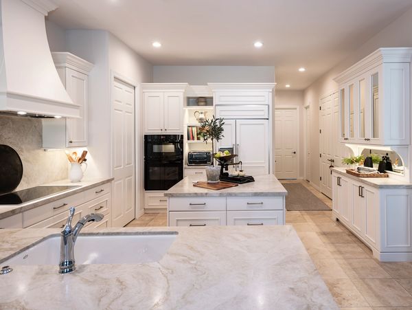 Bright white kitchen interior