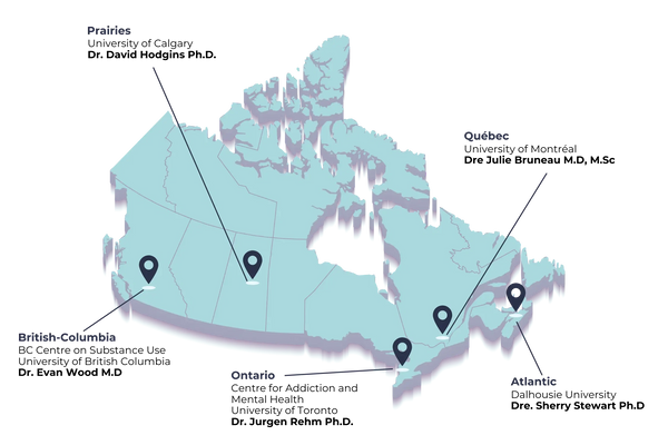 3D map of Canada highlighting British Columbia, Prairies, Ontario, Québec, and Atlantic regions.
