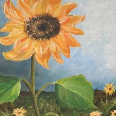 'Sunflower' 12 x 16 canvas
(Easy)