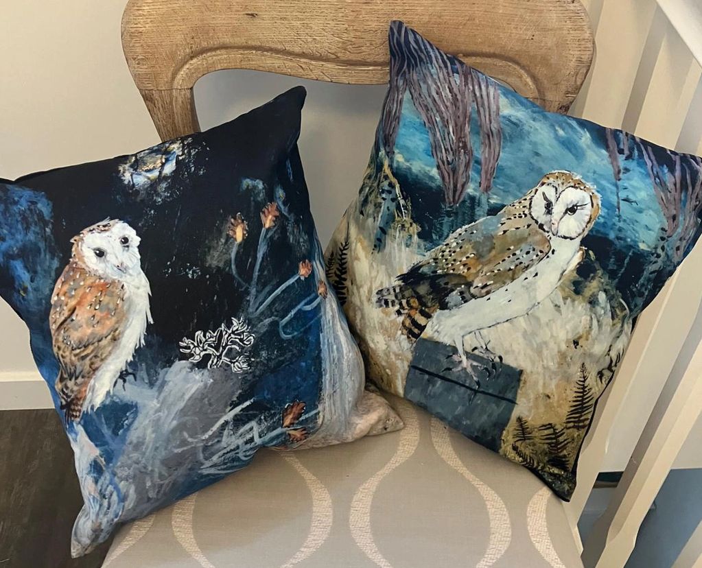 Little Barn Owl & Marsh Barn Owl £30 each 16"x16"