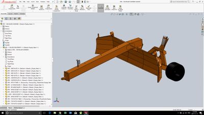 Assembly of a clients project: a large pull type dozer blade