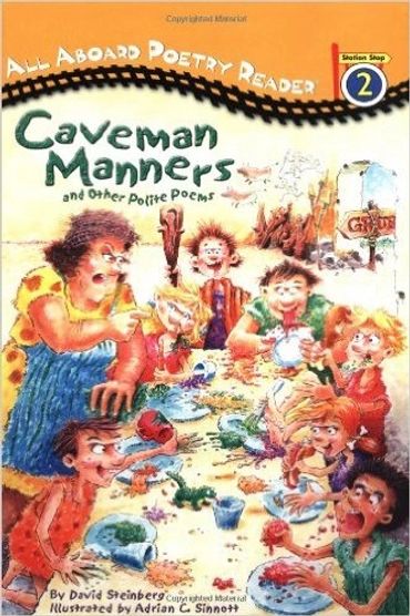 Cover of children's book Caveman Manners and Other Polite Poems by author David Steinberg