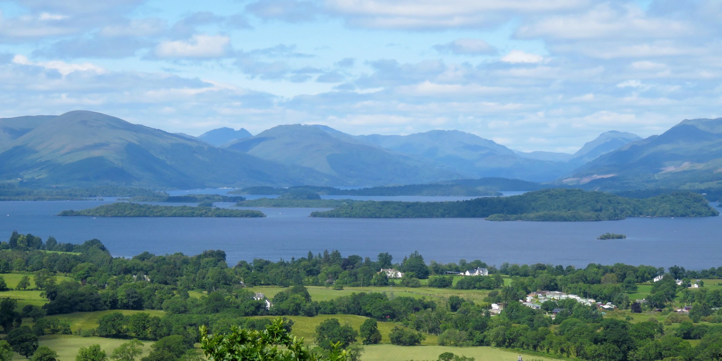 The view from Duncryne Hill Overlooking Loch Lomond.