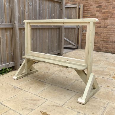 Children's wooden Art, Mark Making Wall with Perspex Screen