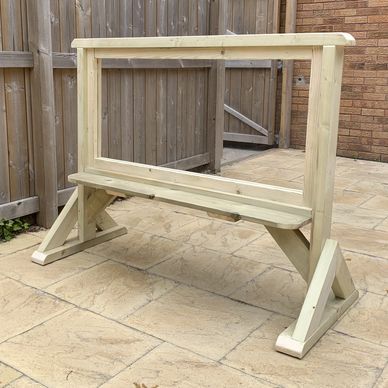 Children's wooden Art, Mark Making Wall with Perspex Screen