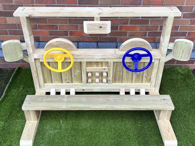 Children's wooden role play driving school, car, bus, lorry, etc. for nurseries and early years