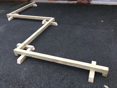 Children's low level wooden balancing beams. Balance beams for nurseries and early years settings.