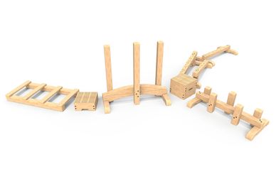 Wood U Believe It Ltd Range of Freestanding MINI Trim Trails for Early Years