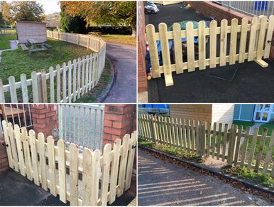 Lollipop, Picket fence panel, fencing and picket fence playground dividers