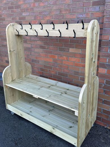 WUBI, Wood U Believe It Ltd - Large Coat & Bag Storage, Rack, Unit with hooks