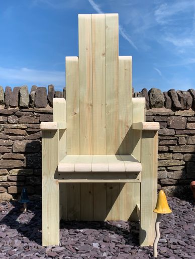 Wooden teacher's Storyteller's Chair for Reading Corner or outdoor story time