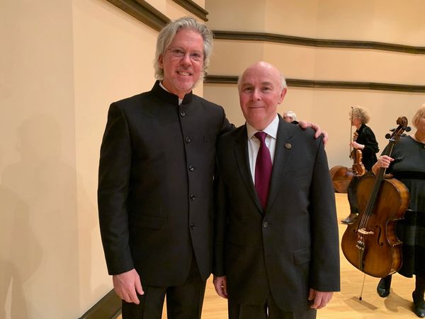 With word class pianist Jorge Federico Osorio after a performance of Beethoven's 4th piano concerto 