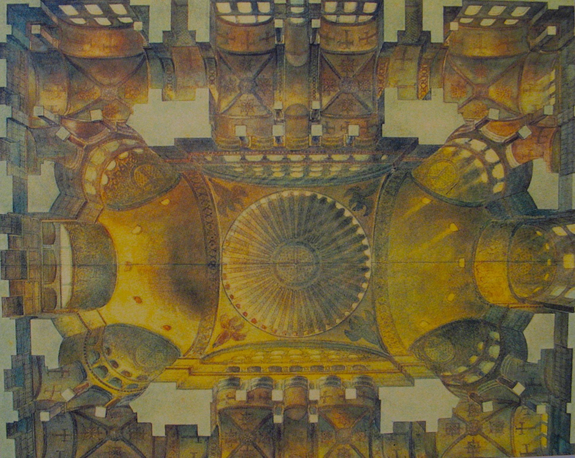 Ceiling structure of Hagia Sophia
