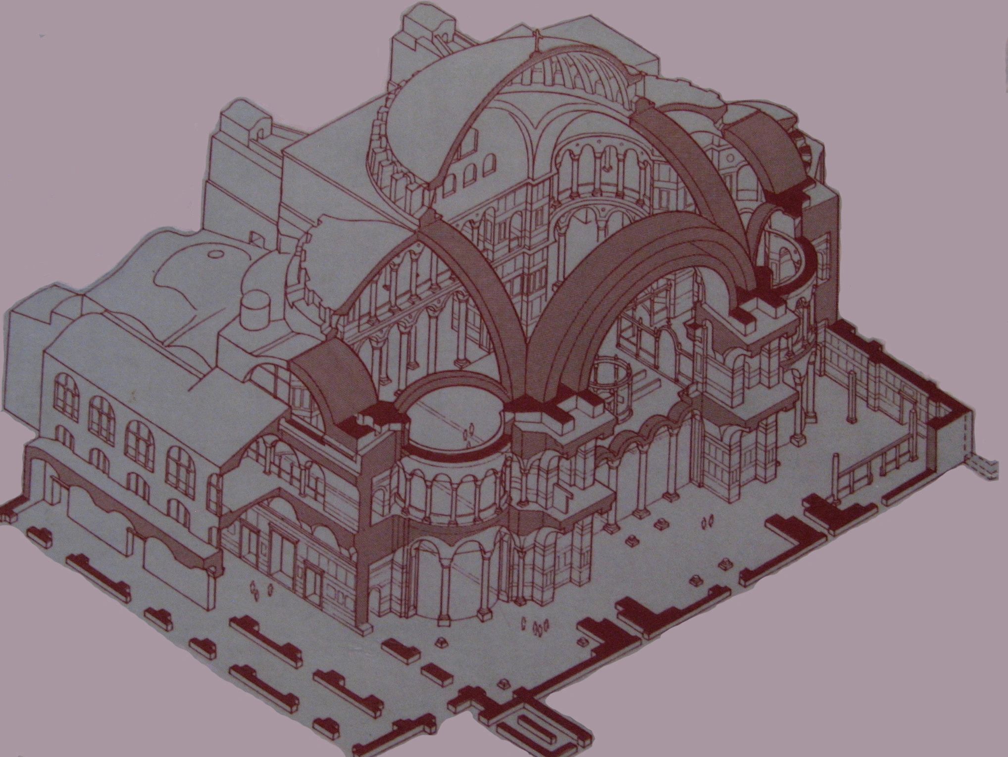Diagram of Hagia Sophia