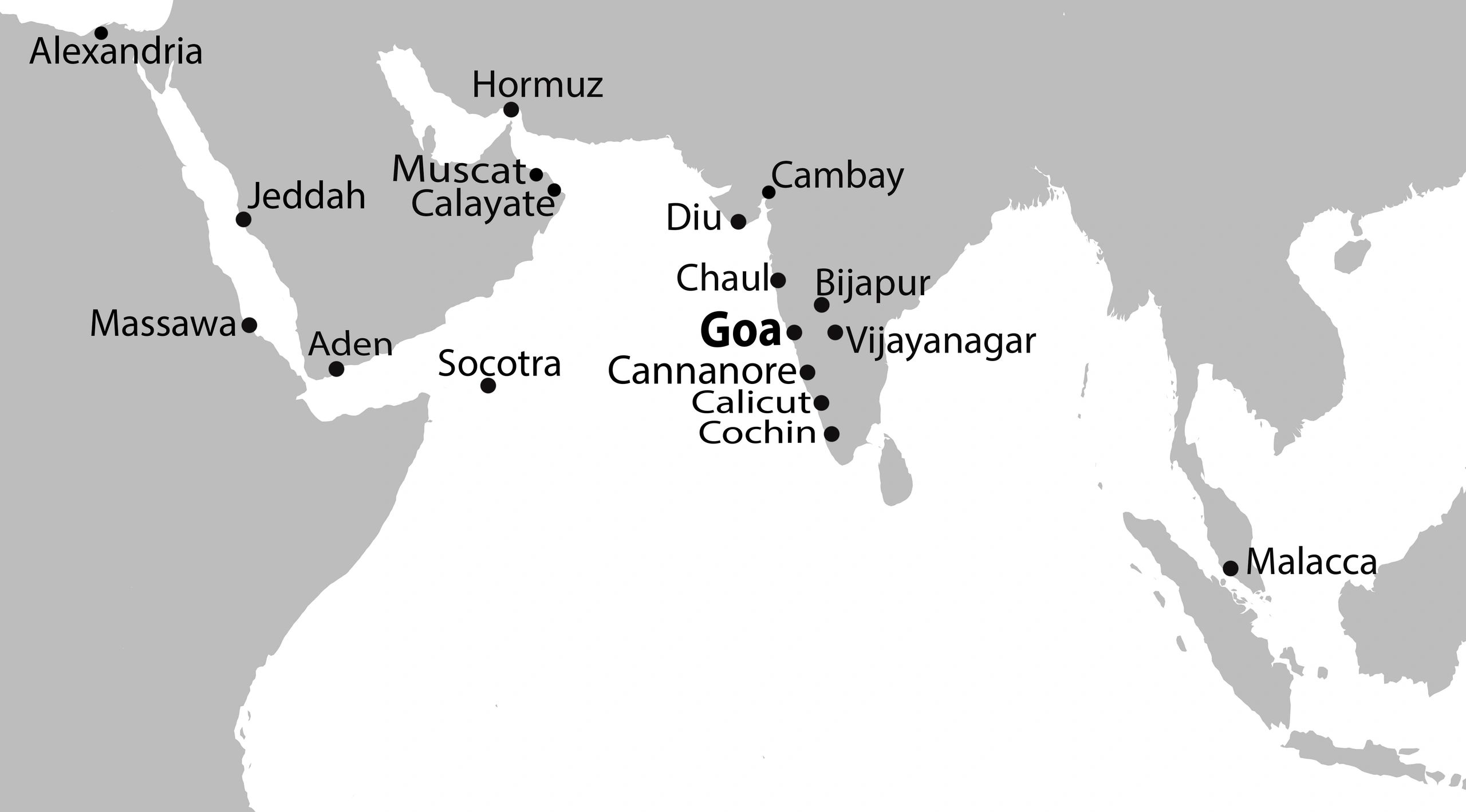 Map for Albuquerque:  the Indian Ocean