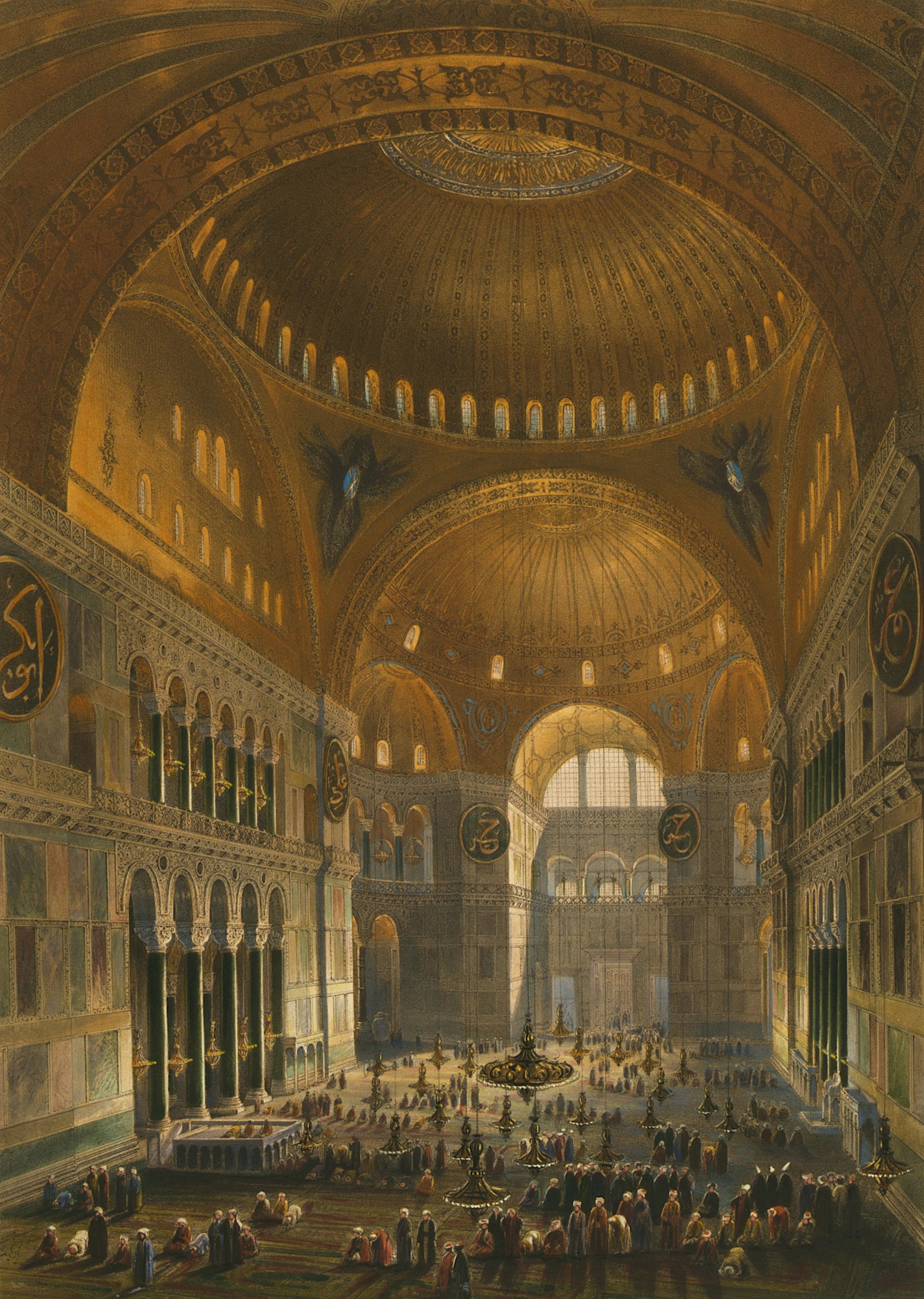 Hagia Sophia as a mosque.