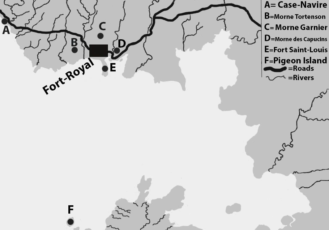 Map of Fort Royal Martinque
