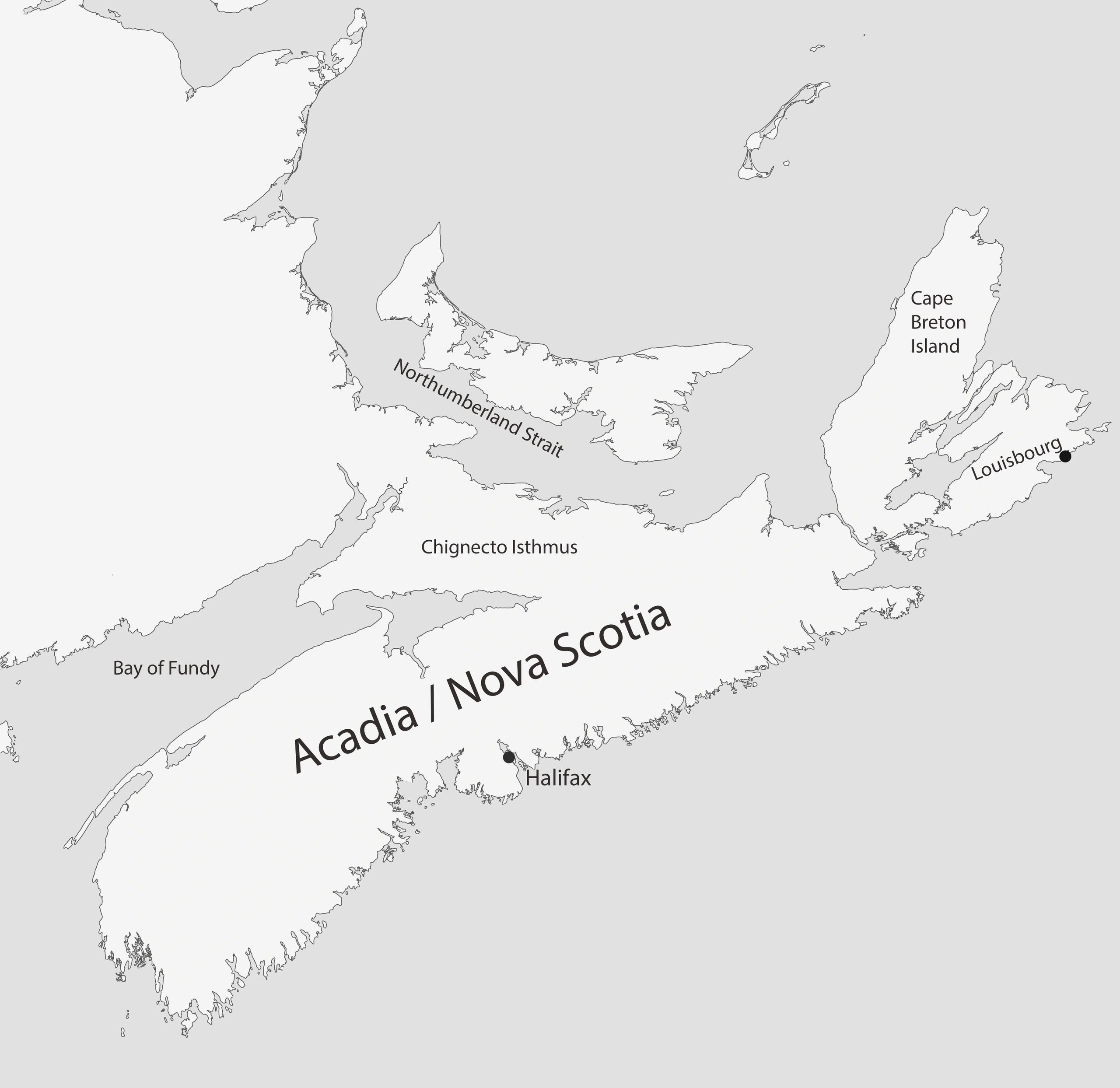 Map of Acadia / Nova Scotia