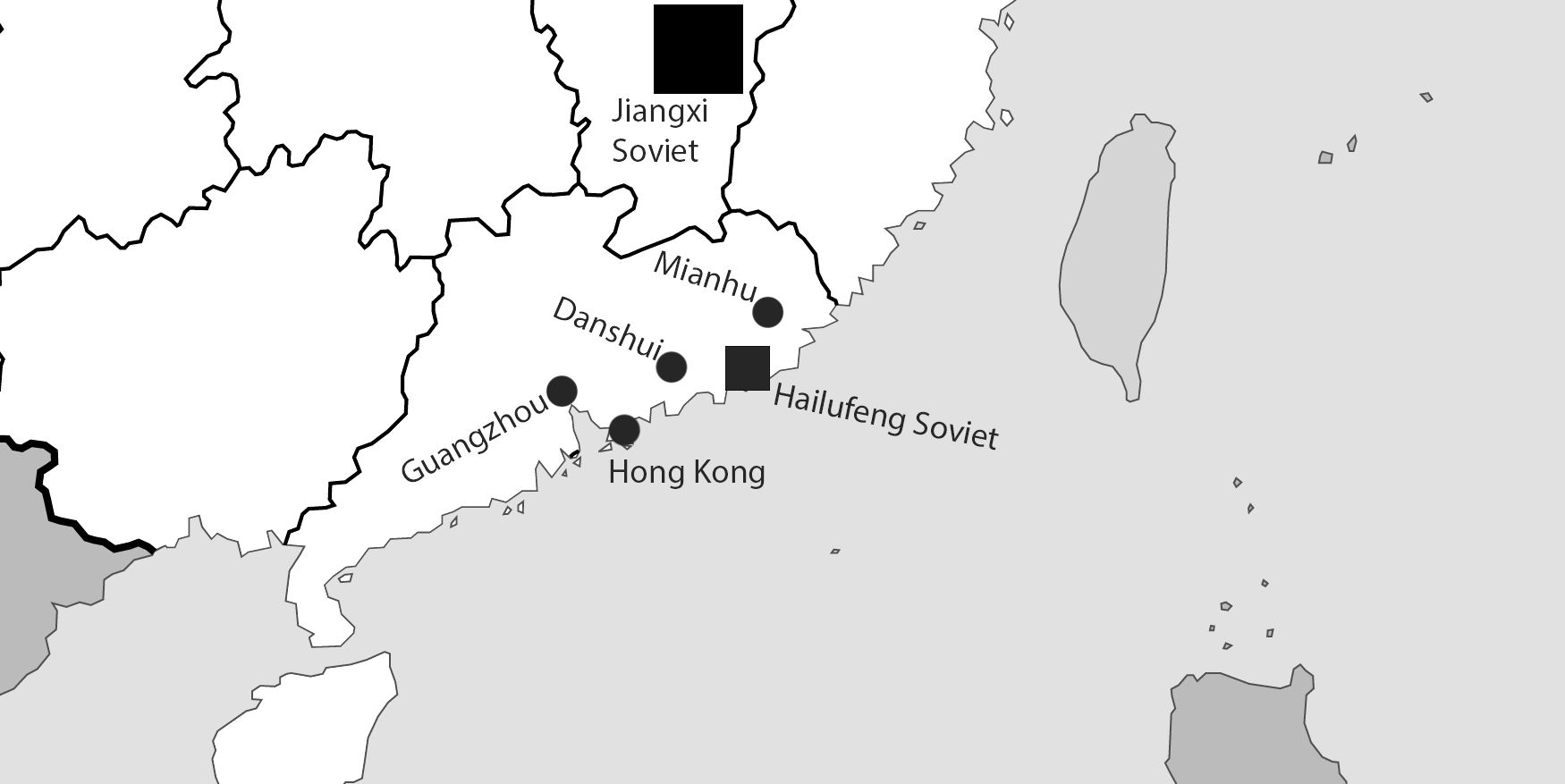 Map of Guangdong region