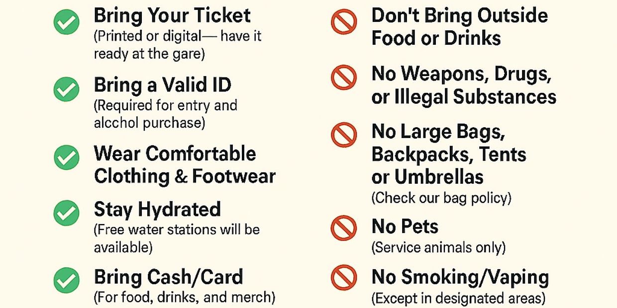 🎟️ Concert Dos & Don’ts 🎶