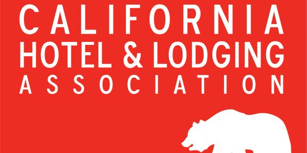 Logo of California Hotel & Lodging Association with a bear silhouette.
