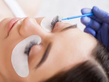 Eyelash lift and tint