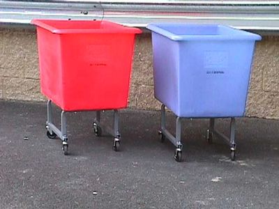 Red and Blue Elevated Poly Truck