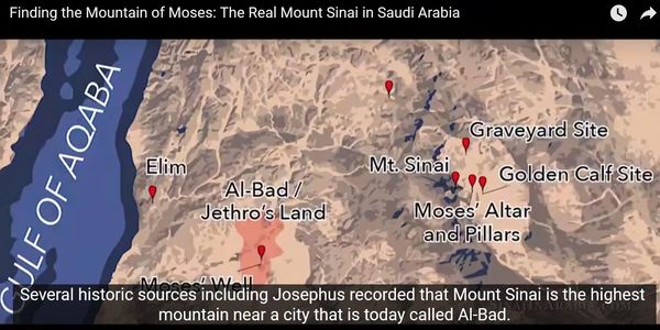 Map Showing Mt Sinai where Israel spent 40 years