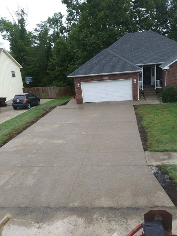 Concrete driveway