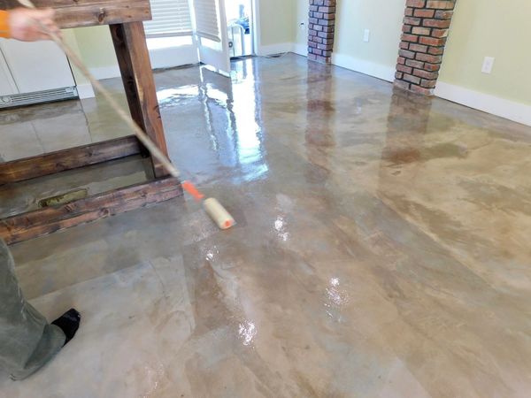 Custom concrete interior floors