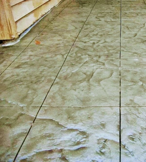 Custom stamped concrete patio