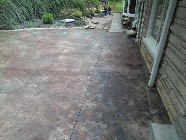 Custom concrete patio