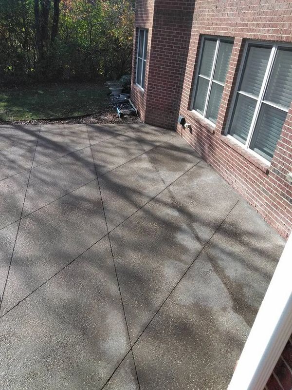 Custom concrete patio