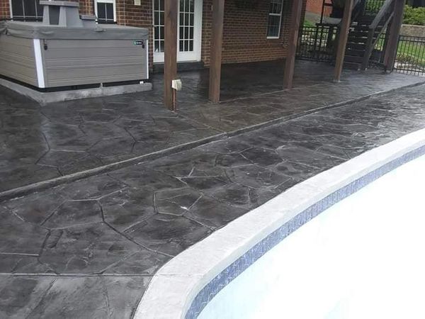 Decorative stamped concrete