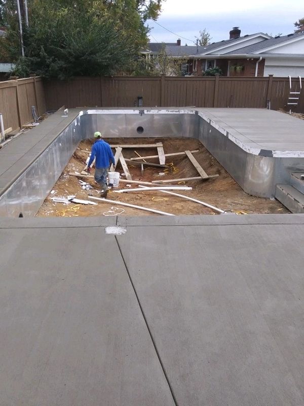 Custom pool and pool deck