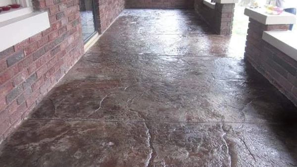 Custom concrete porch