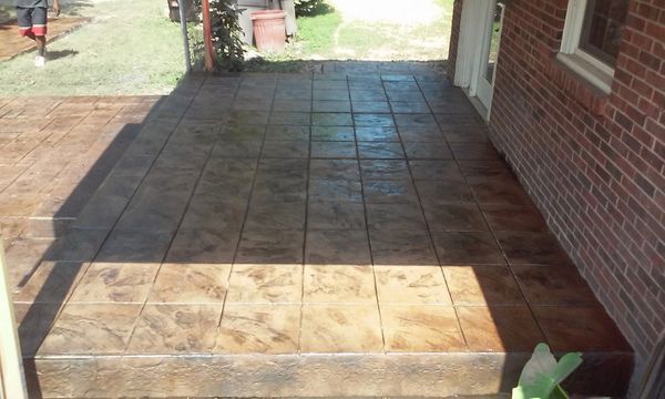 Custom concrete porch and patio