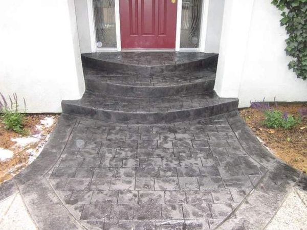 Custome stamped concrete porch
