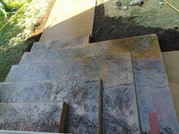 Custom concrete porch