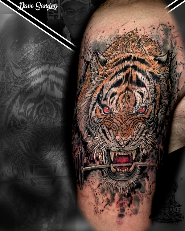 Highly detailed realistic tiger portrait with intense eyes and fine fur texture