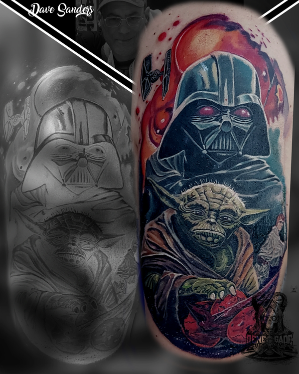 Star Wars Tribute Tattoo by Dave Sanders, Renegade Tattoo Canada, Hamilton, Ontario
