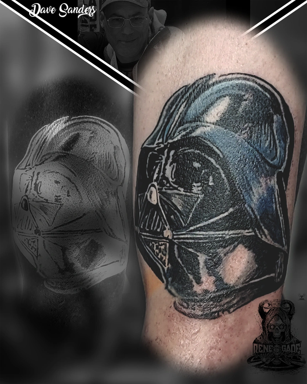 Darth Vader Portrait by Dave Sanders, Renegade Tattoo Canada, Hamilton, Ontario