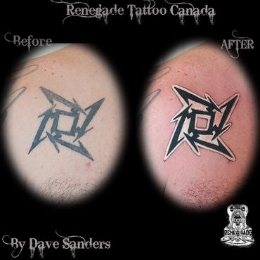 Metallica Tattoo Restoration & Rework by Dave Sanders Renegade Tattoo Canada Hamilton Ontario