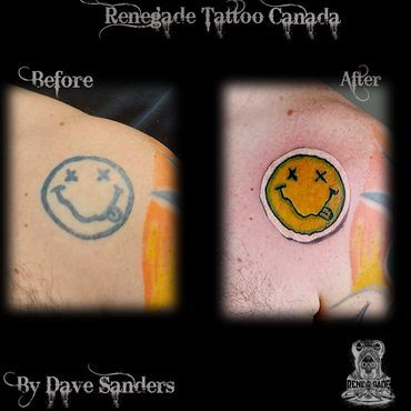Nirvana Tattoo Restoration by Dave Sanders Renegade Tattoo Canada Hamilton