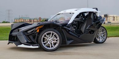 2021 Polaris Slingshot SL with white top and ready to rent