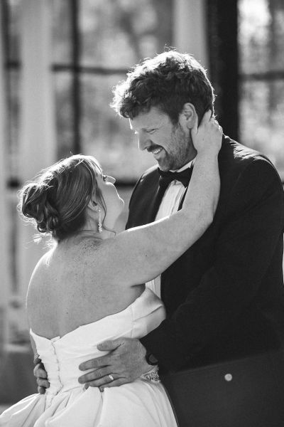 Bride and groom celebrating at The Atrium On Eighty